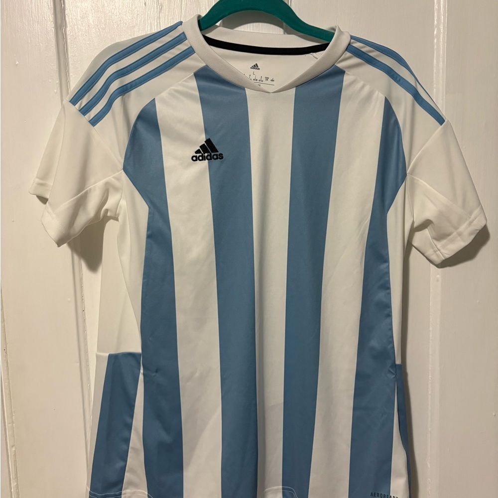 Adidas Women’s Large Striped Soccer Jersey